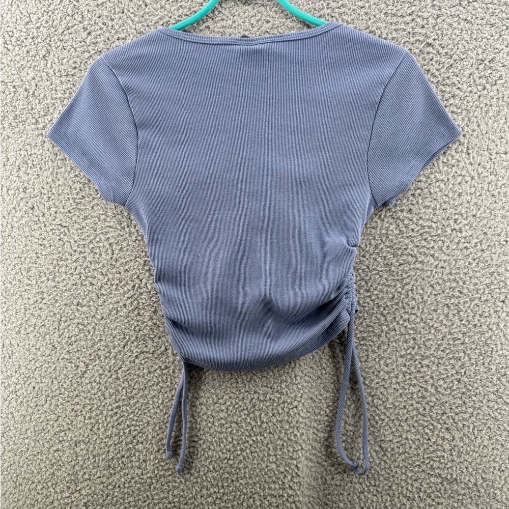 Sky And Sparrow Crop Button Front Cinch Side Ligh… - image 3